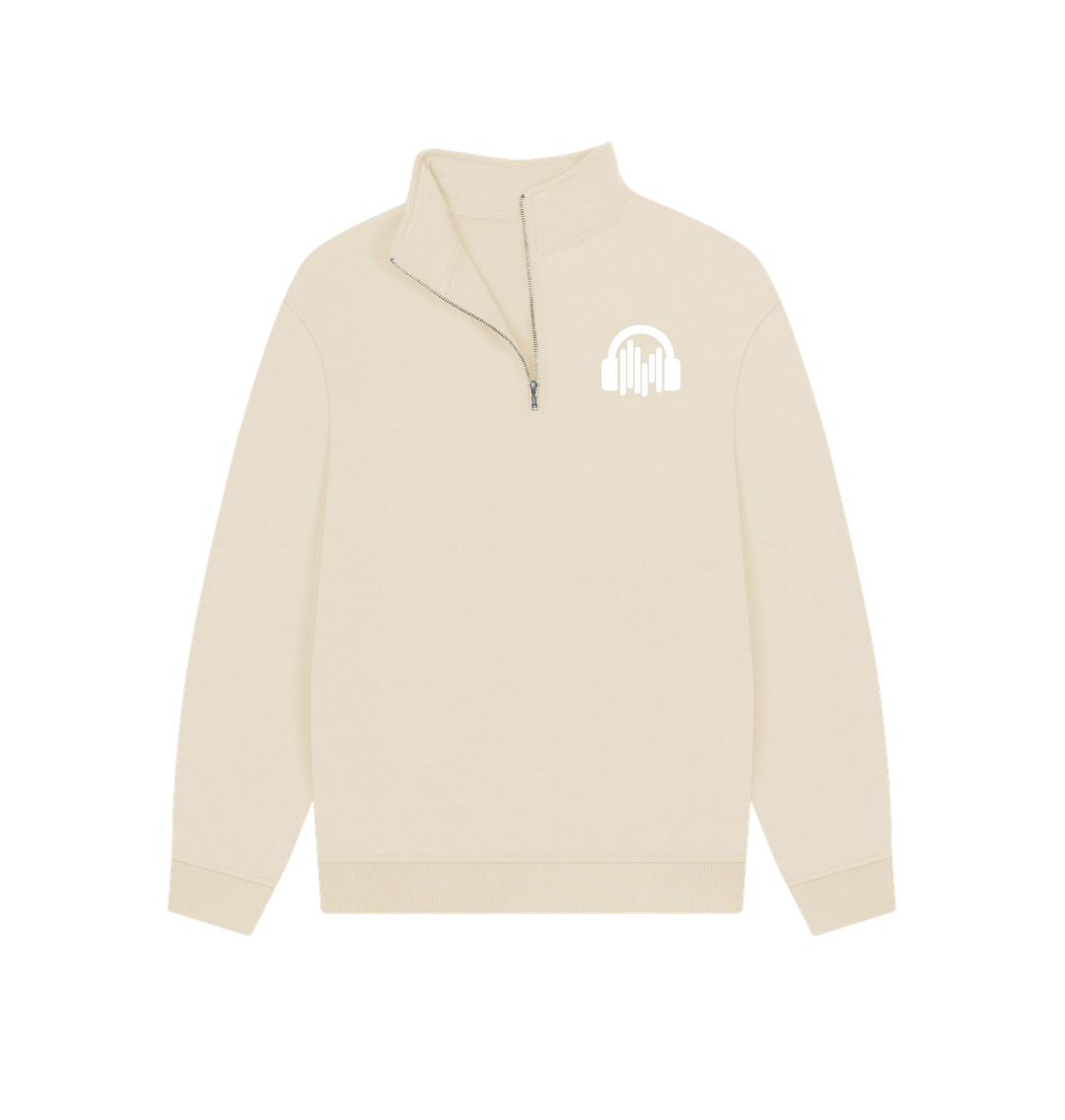 Oat Sound Shirts Pocket Logo Quarter Zip Unisex Sweatshirt