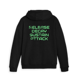 Black Zip hoody Back