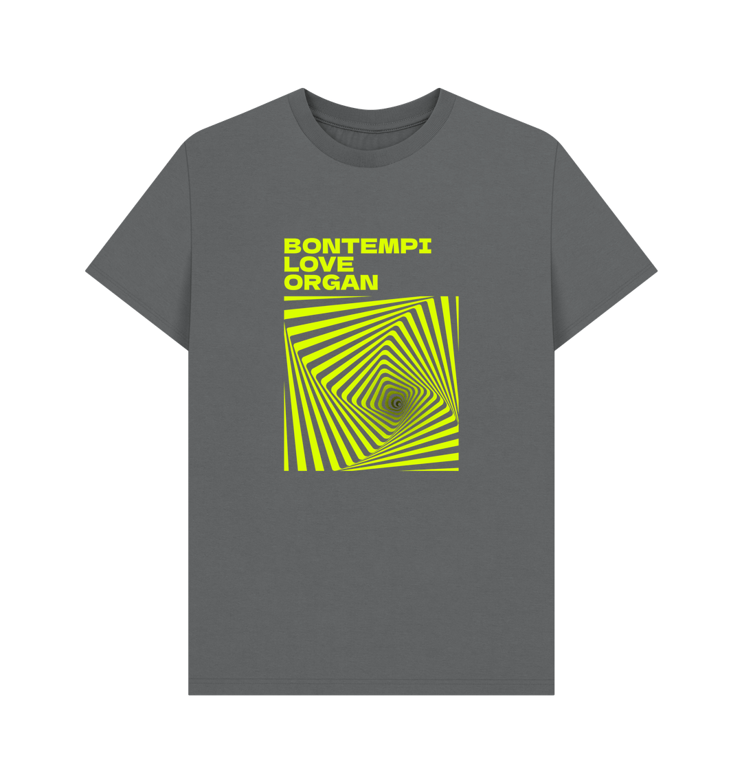 Slate Grey Bontempi Love Organ Green & Green Graphic Mens T-Shirt