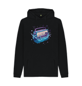 Black Printed Hoody Front