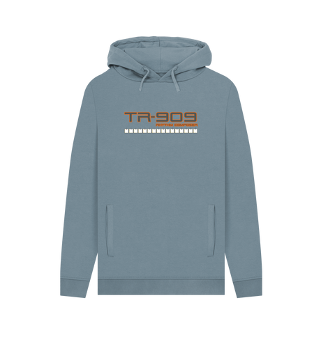 Stone Blue Printed Hoody Front