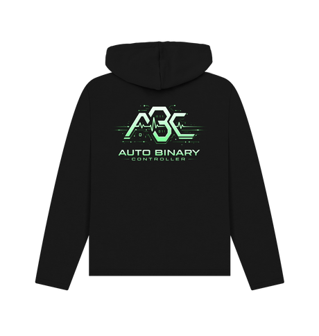 Black Printed Hoody Back