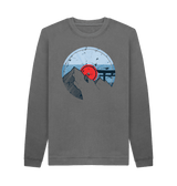 Slate Grey Printed Sweater Front