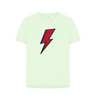 Pastel Green David Bowie Lightning Bolt Womens T-Shirt