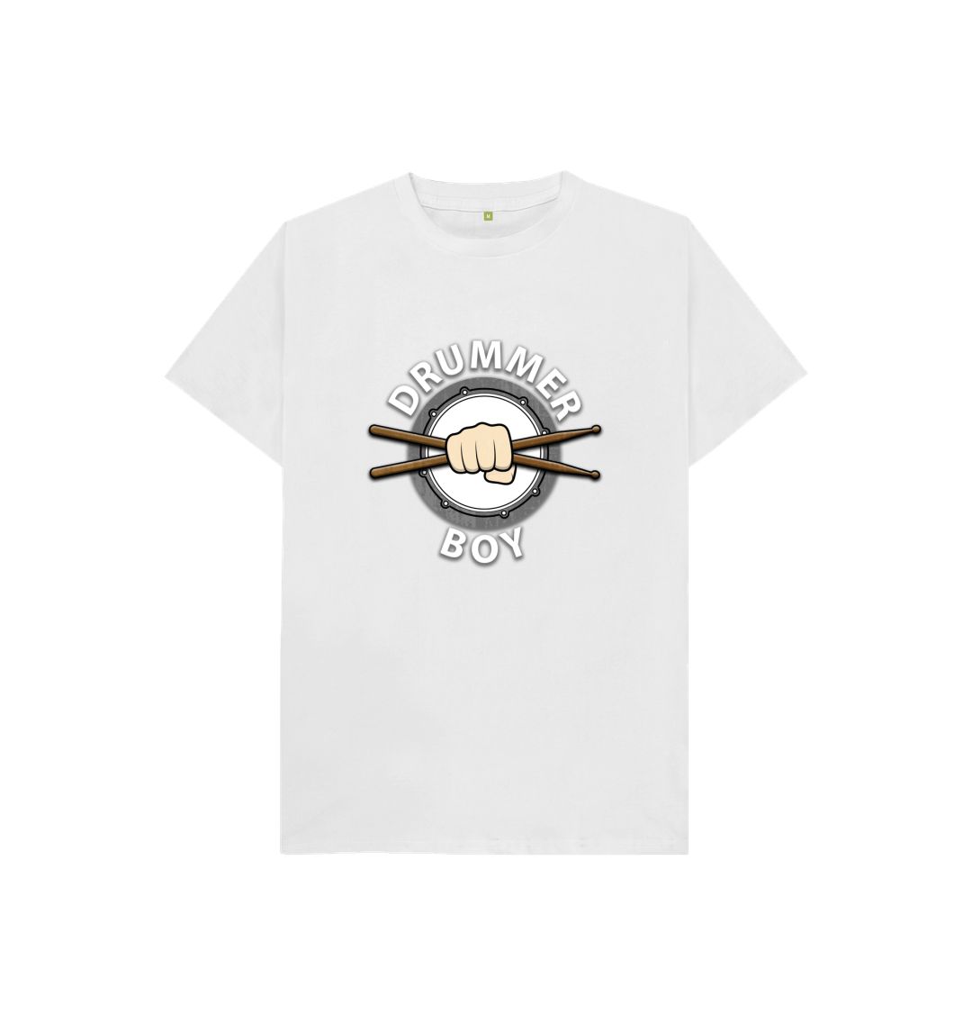 White Kids Drummer Boy T-Shirt