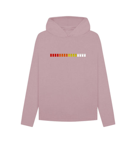 Mauve Womens TR-808 Simple Pads Hoodie