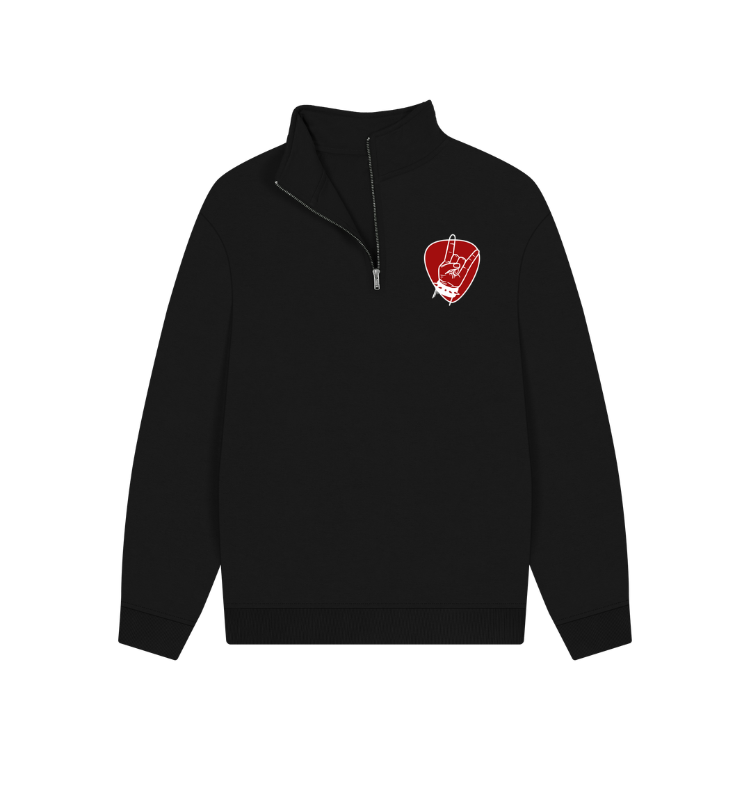 Black Rock Plectrum Pocket Graphic Unisex Quarter Zip Sweatshirt