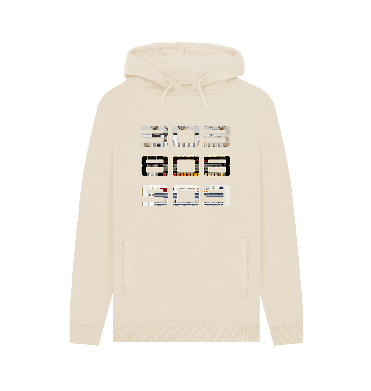 Oat Printed Hoody Front