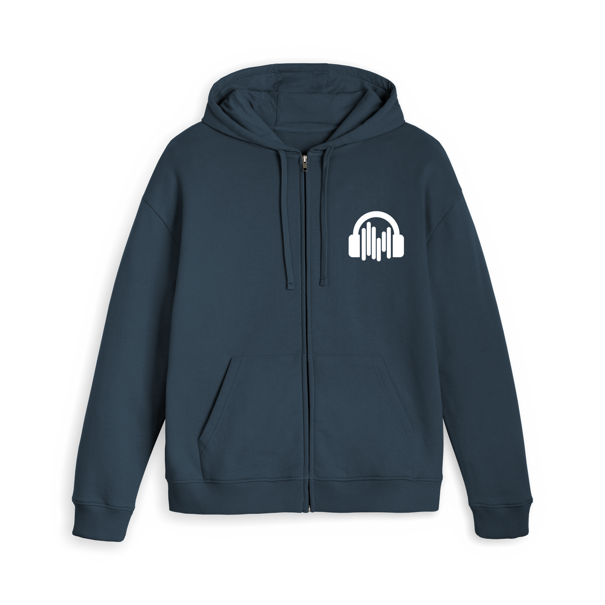 Navy Zip hoody Front