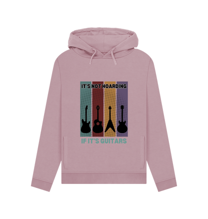 Mauve \"It's Not Hoarding If It's Guitars\" Womens Pullover Hoodie