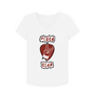 White \"Pluck Yeah\" Graphic Womens V-Neck T-Shirt