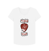 White \"Pluck Yeah\" Graphic Womens V-Neck T-Shirt