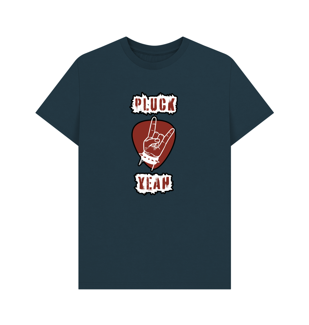 Denim Blue \"Pluck Yeah\" Graphic Mens T-Shirt