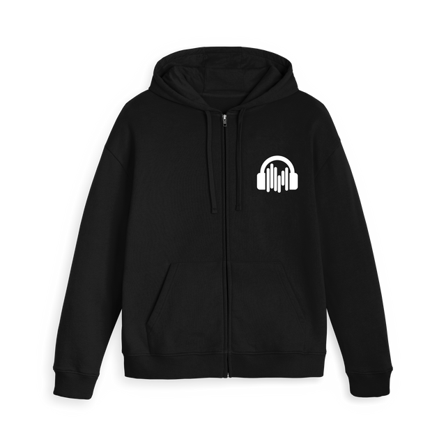 Black Zip hoody Front