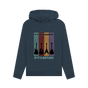 Navy Blue \"It's Not Hoarding If It's Guitars\" Womens Pullover Hoodie