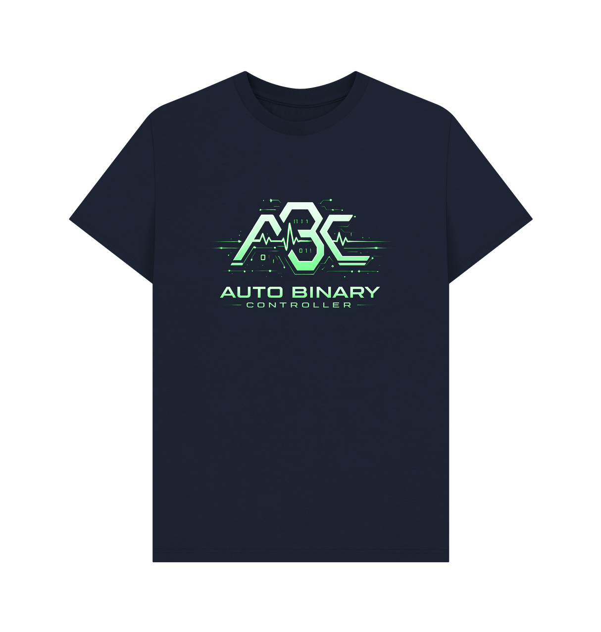 Navy Blue Printed T-shirt Front