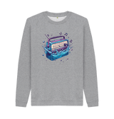 Light Heather Printed Sweater Front