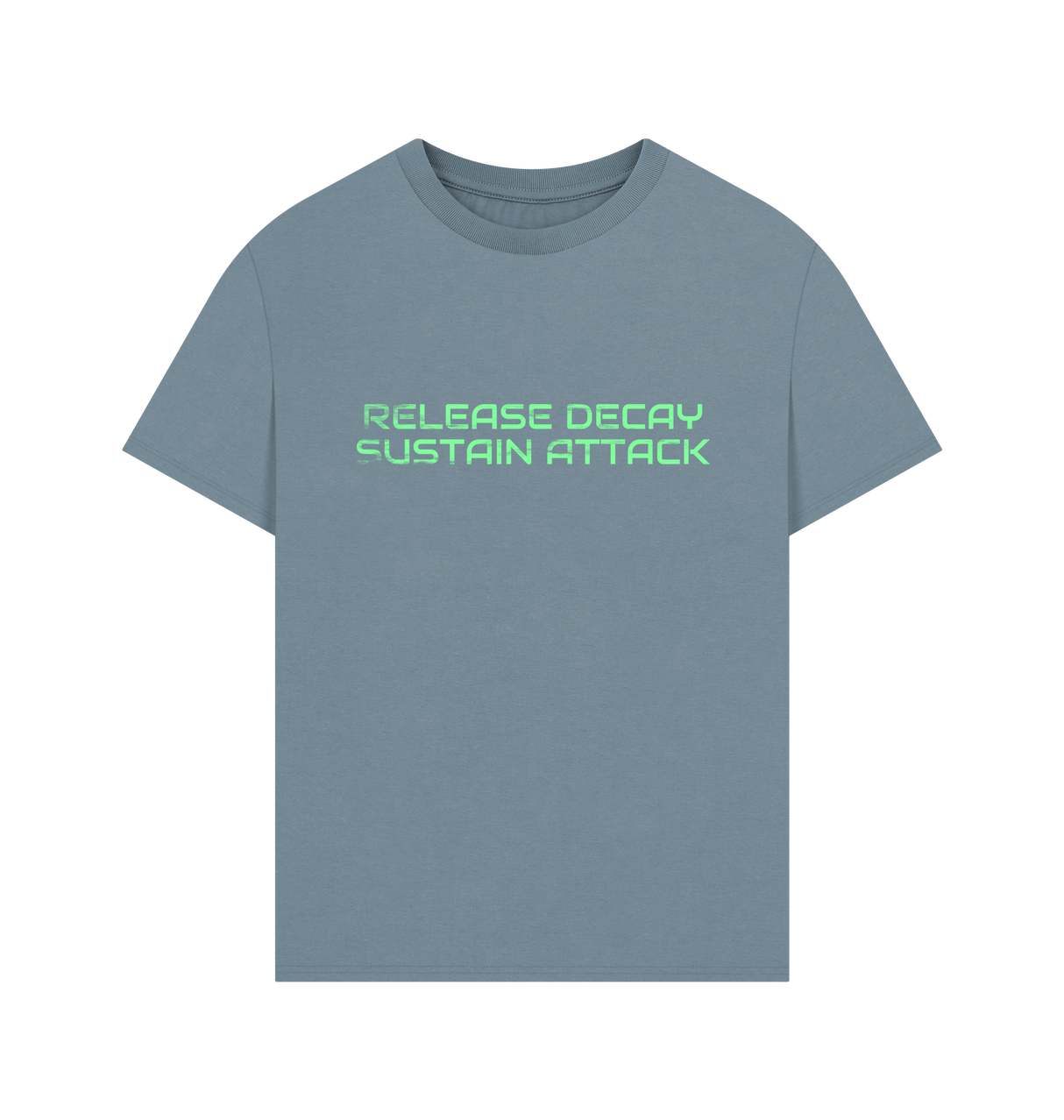Stone Blue Printed T-shirt Front
