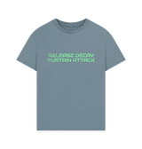 Stone Blue Printed T-shirt Front