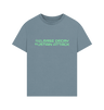 Stone Blue Printed T-shirt Front