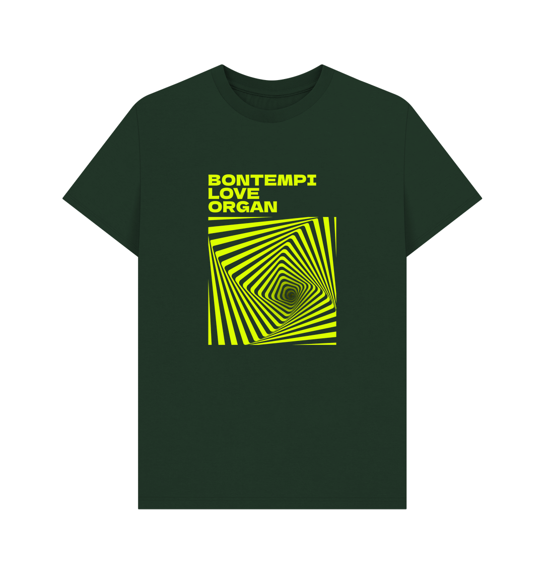 Evergreen Bontempi Love Organ Green & Green Graphic Mens T-Shirt