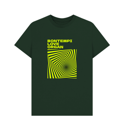 Evergreen Bontempi Love Organ Green & Green Graphic Mens T-Shirt