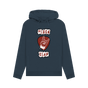 Navy Blue \"Pluck Yeah\" Graphic Rock Guitar Womens Pullover Hoodie