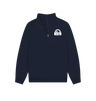 Navy Sound Shirts Pocket Logo Quarter Zip Unisex Sweatshirt