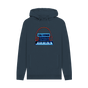 Navy Neon Moog Style Synth Mens Hoodie