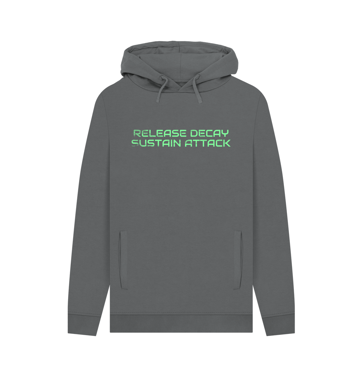 Slate Grey Printed Hoody Front