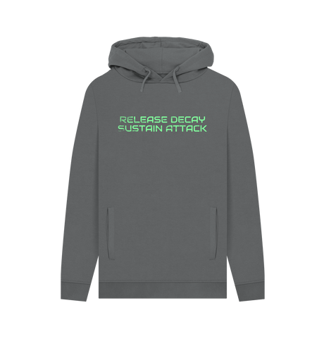 Slate Grey Printed Hoody Front