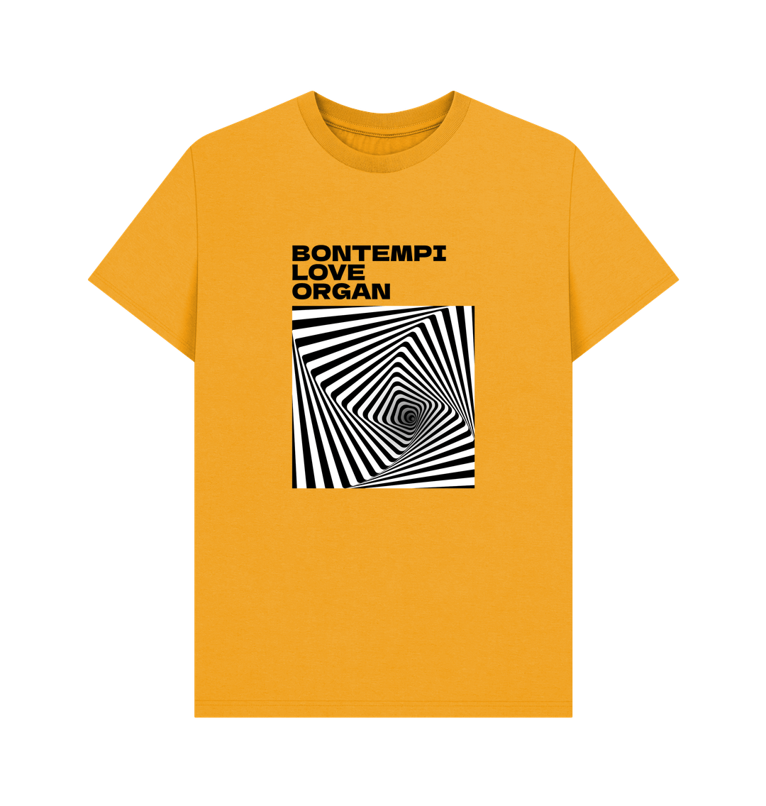 Mustard Bontempi Love Organ Black & White Graphic Mens T-Shirt