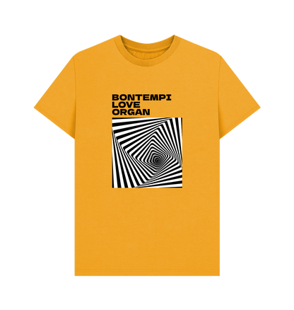 Mustard Bontempi Love Organ Black & White Graphic Mens T-Shirt