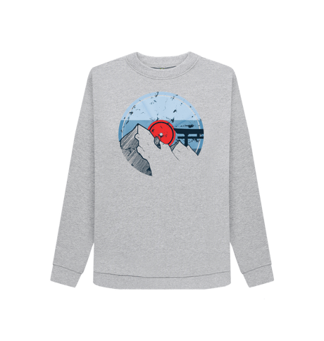 Light Heather Printed Sweater Front