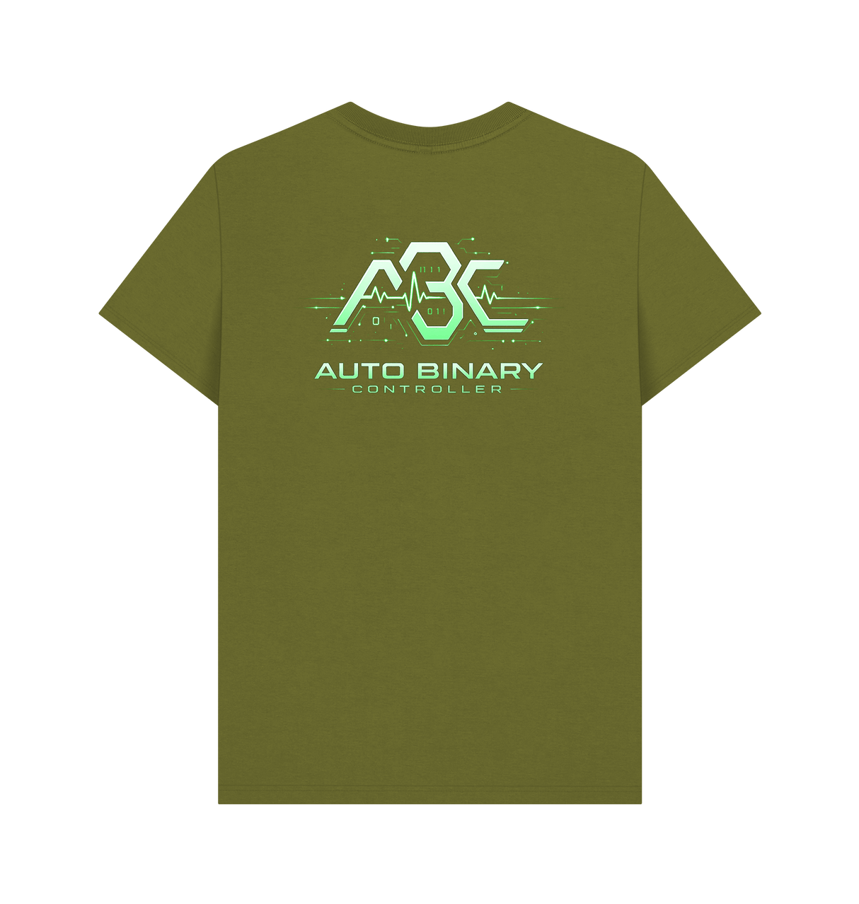 Moss Green Printed T-shirt Back