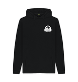 Black Printed Hoody Front