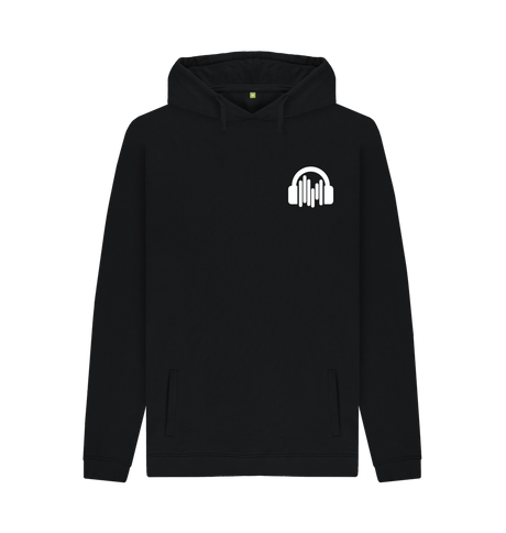 Black Printed Hoody Front