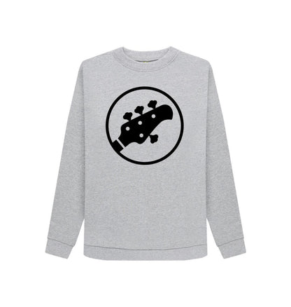 Light Heather Womens Stingray Guitar Head Sweatshirt