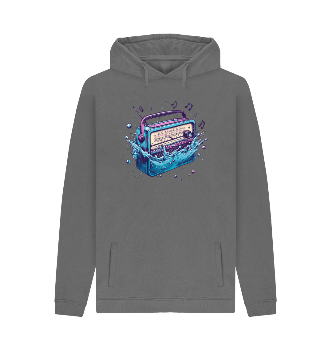 Slate Grey Printed Hoody Front