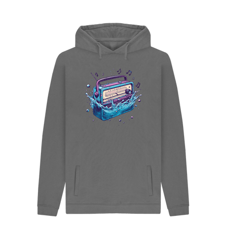 Slate Grey Printed Hoody Front