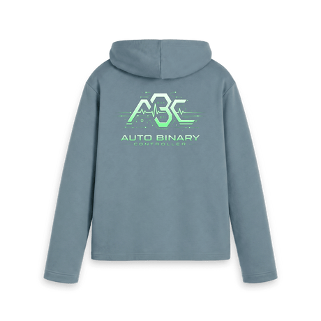 Stone Blue Printed Hoody Back