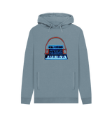 Stone Blue Printed Hoody Front