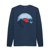 Navy Blue Mens Vinyl Record Mountain Sweatshirt