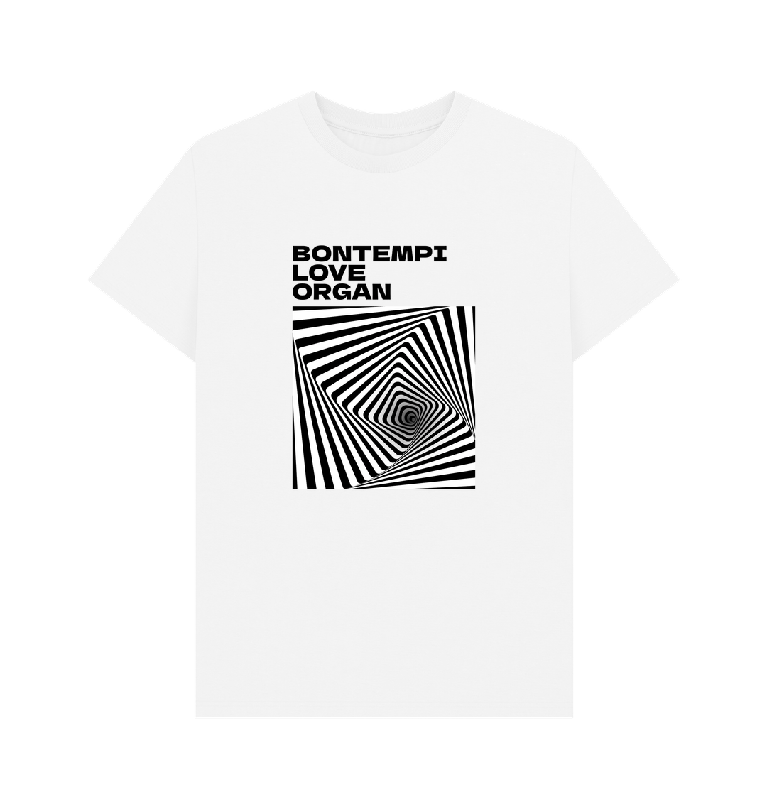 White Bontempi Love Organ Black & White Graphic Mens T-Shirt