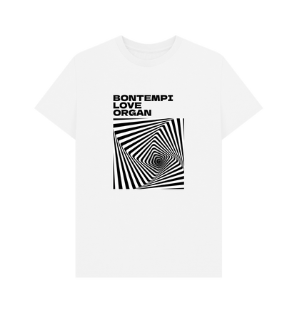 White Bontempi Love Organ Black & White Graphic Mens T-Shirt