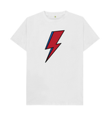 White David Bowie Lightning Bolt Mens T-Shirt