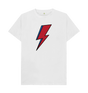 White David Bowie Lightning Bolt Mens T-Shirt