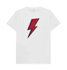 White David Bowie Lightning Bolt Mens T-Shirt