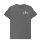 Slate Grey Combined Clef Heart Symbol Graphic Mens T-Shirt