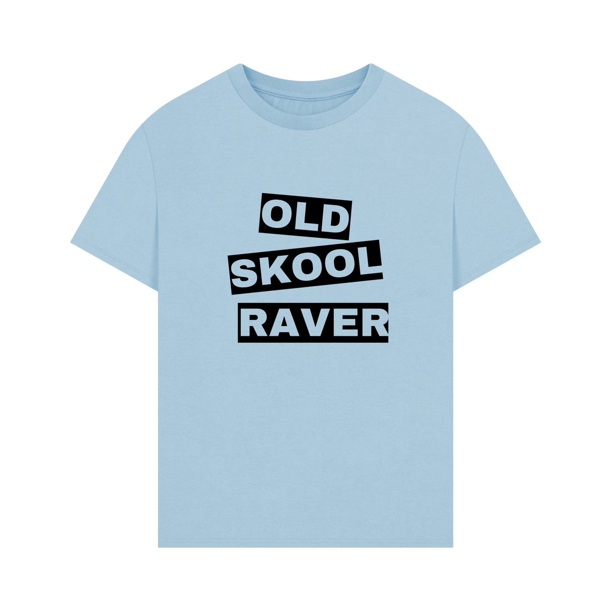 Milky Blue Printed T-shirt Front